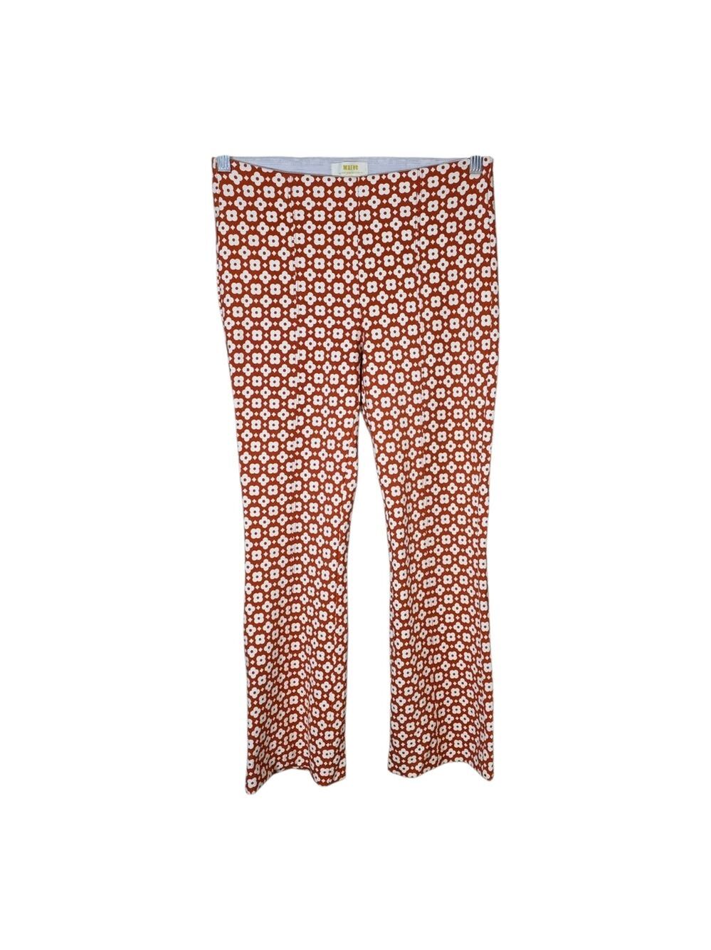Anthropologie Maeve The Margot Kickflare Cropped Patterned Pants